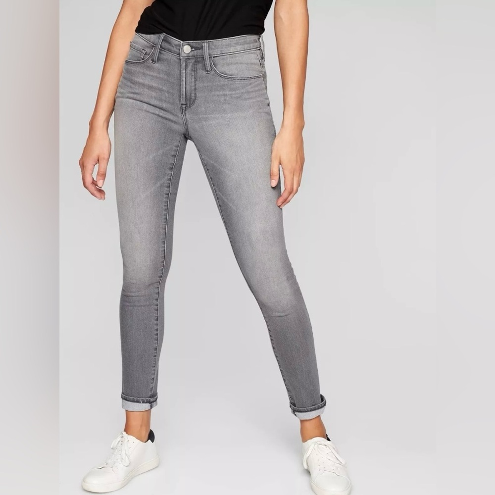 Athleta Sculptek Performance Skinny Jeans Gray Granite Wash Size 4